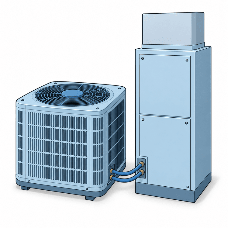 Residential air conditioning and heating equipment